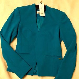 Calvin Klein teal suit jacket